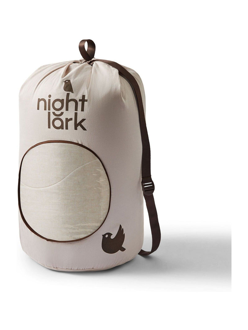 Night Lark Natural Oat coverless duvet and pillowcase set, imported from the UK