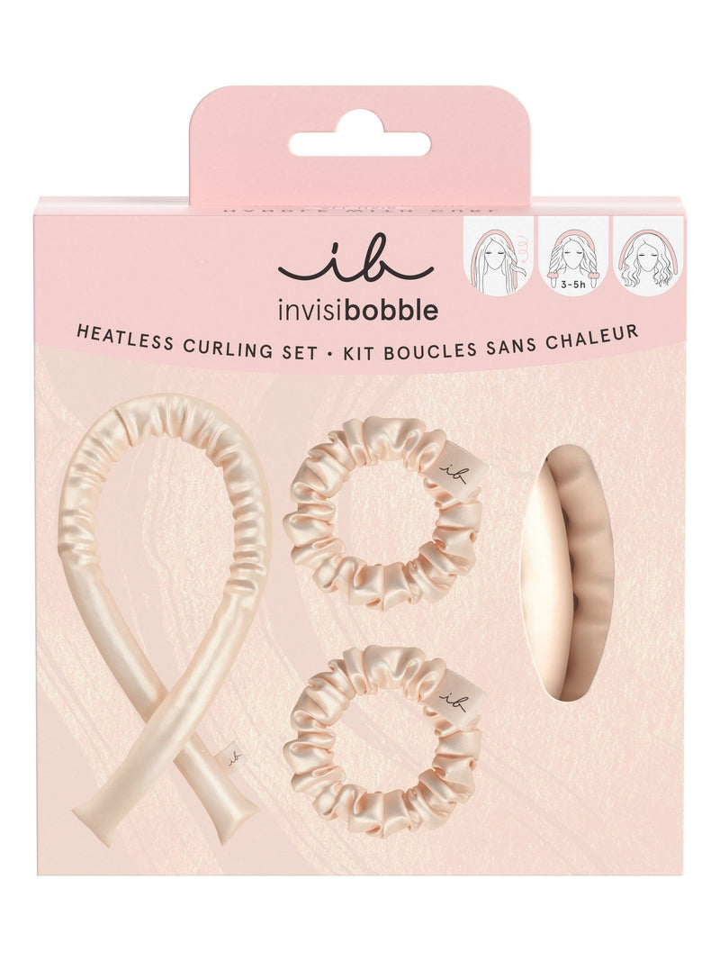 Invisibobble heatless curling set with silky ribbon (British brand)