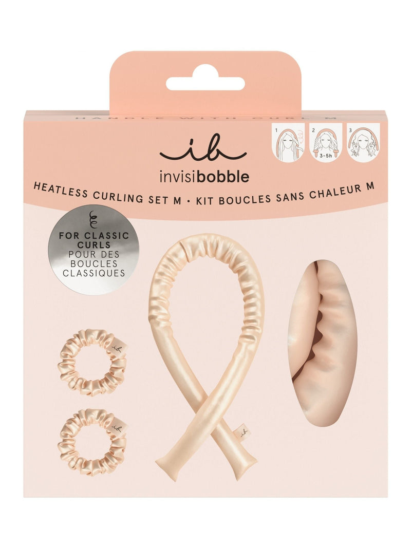 Invisibobble heatless curling set with silky ribbon (British brand)