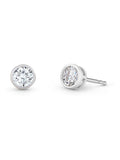 Beaverbrooks sterling silver cubic zirconia stud earrings 5mm - British product