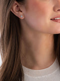 Beaverbrooks sterling silver cubic zirconia stud earrings 5mm - British product