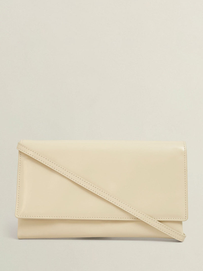 Hobbs White Renata clutch bag in patent leather - British product