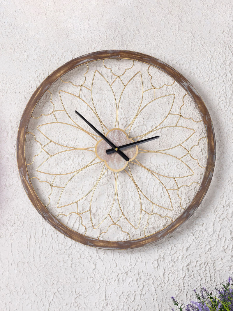 Charles Bentley Ullswater natural wood effect garden wall clock - British product