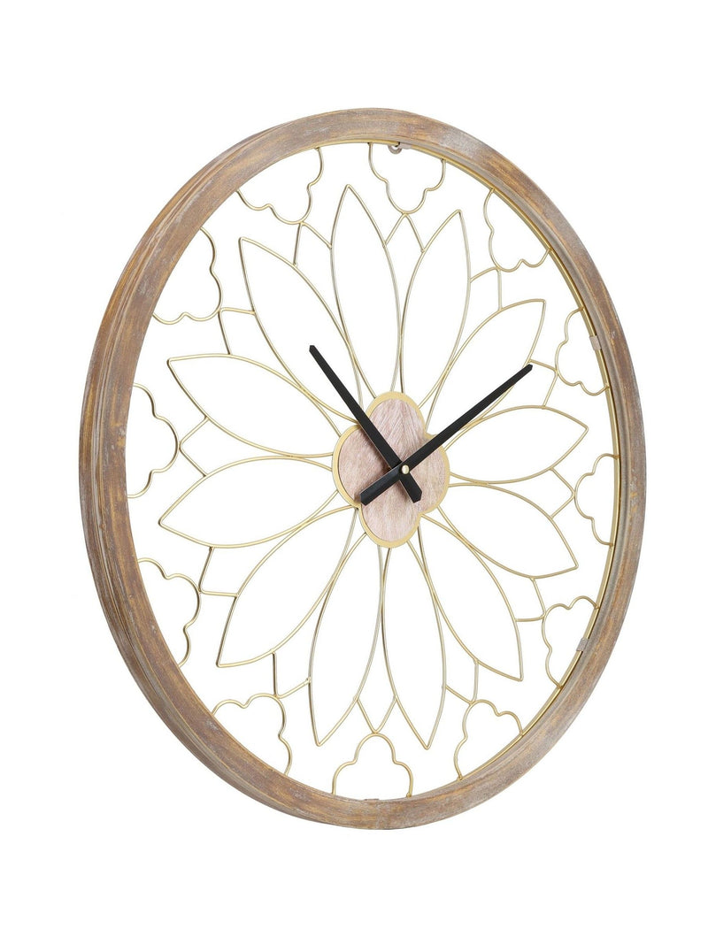 Charles Bentley Ullswater natural wood effect garden wall clock - British product