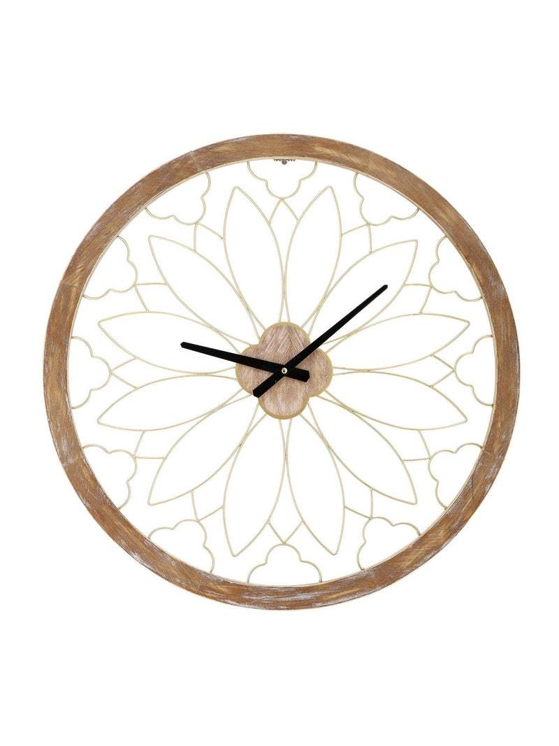 Charles Bentley Ullswater natural wood effect garden wall clock - British product