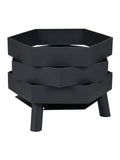 Charles Bentley black abstract steel garden fire pit (British brand)