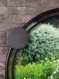 Charles Bentley Warsaw round garden mirror with dots, UK version