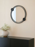 Charles Bentley Warsaw round garden mirror with dots, UK version