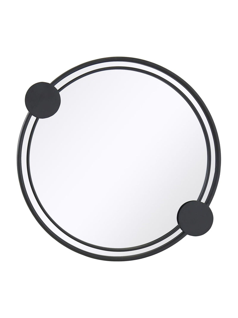 Charles Bentley Warsaw round garden mirror with dots, UK version