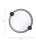 Charles Bentley Warsaw round garden mirror with dots, UK version