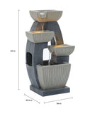 Charles Bentley 4-tier cascading garden water fountain 65cm - British product