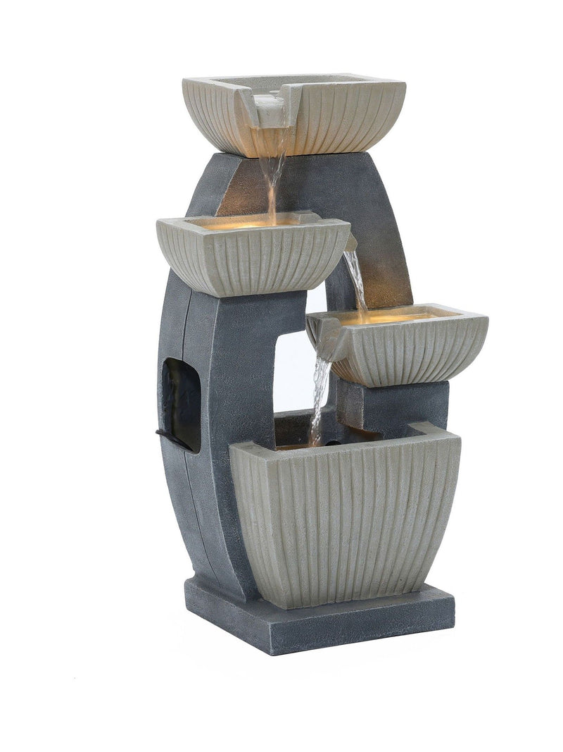 Charles Bentley 4-tier cascading garden water fountain 65cm - British product