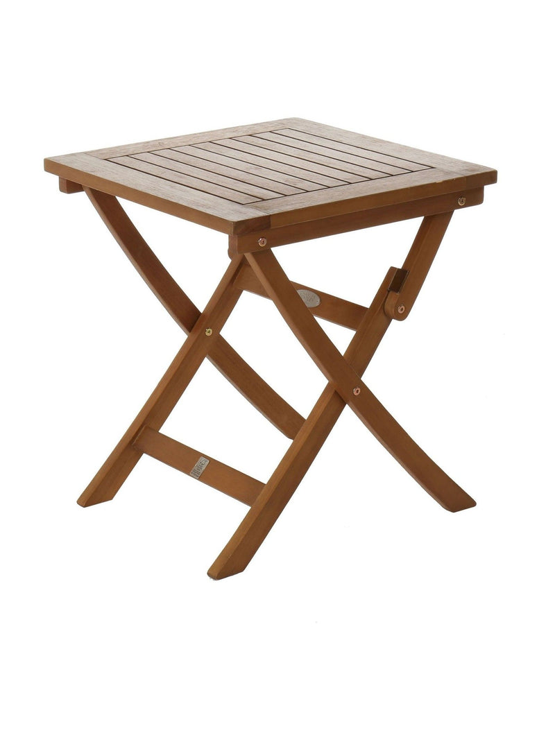 Charles Bentley brown folding garden side table - British product