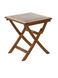 Charles Bentley brown folding garden side table - British product