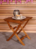 Charles Bentley brown folding garden side table - British product