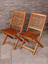 Next Charles Bentley Acacia Wooden Foldable Garden Chairs (Pair)- Buy online at McGrocer