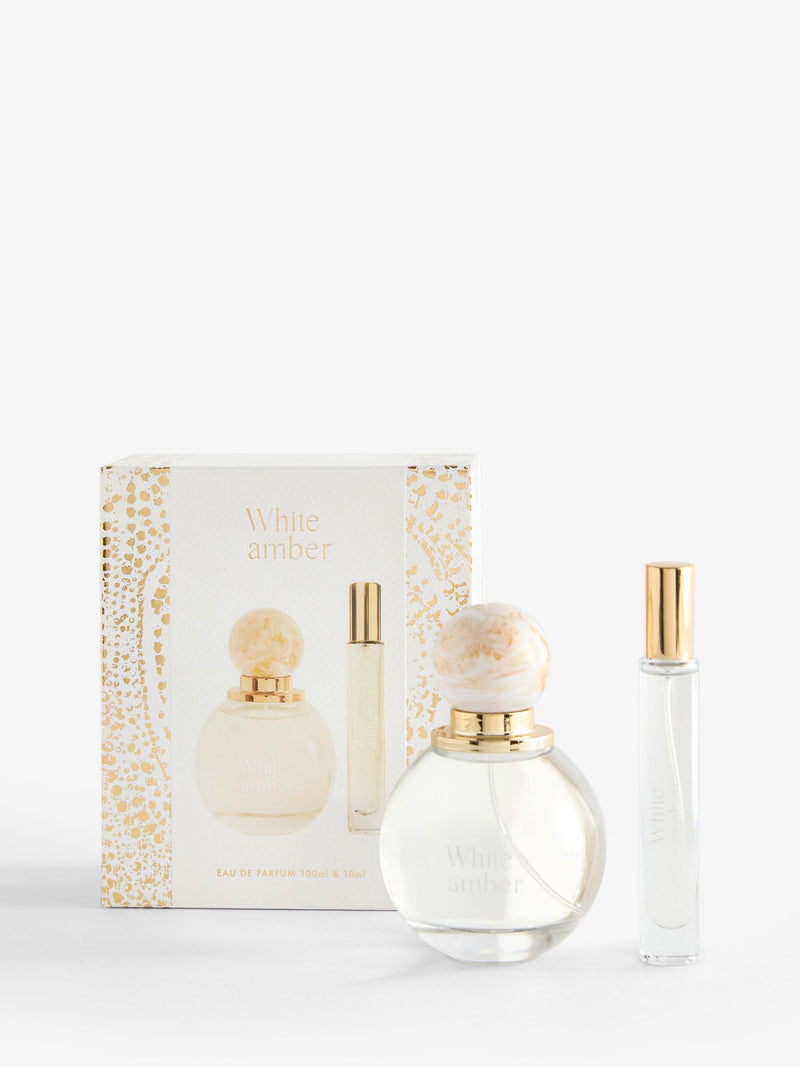 White Amber perfume gift set 100ml and 10ml, UK version
