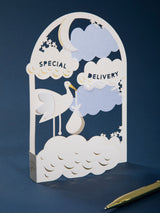 Next Hallmark White Gold Premium 3D New Baby Card - Paper Fables 17.5cm x 11.5cm- Buy online at McGrocer