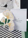 Hallmark black white gold premium thank you card Memento Luxe, UK version