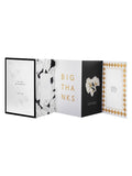 Hallmark black white gold premium thank you card Memento Luxe, UK version
