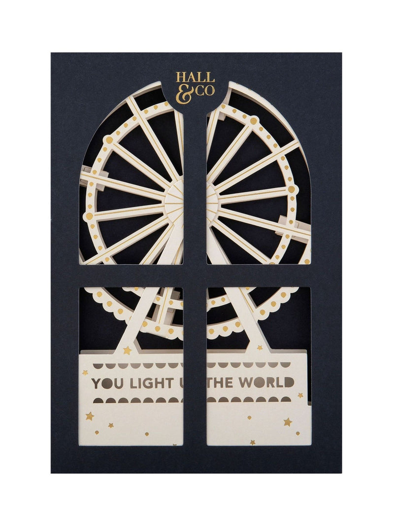 Hallmark 3D Ferris Wheel greeting card, UK version