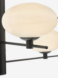 Dar Lighting Jasper 6-light pendant matt black opal glass (British brand)