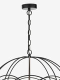 Dar Lighting Phoenix 5-light pendant in black and copper, UK version