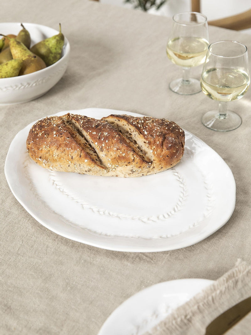 Garden Trading White Overton ceramic serving platter 31.5x40cm, UK version