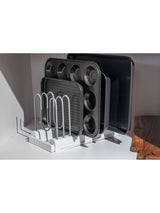Next COPCO White Plastic Cupboard Plate Rack and Pot Lid Organiser Expanding 27-47cm- Buy online at McGrocer