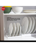 COPCO white plastic plate rack and pot lid organiser, imported from the UK