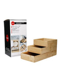 COPCO brown bamboo drawer organiser set 3 piece (British brand)