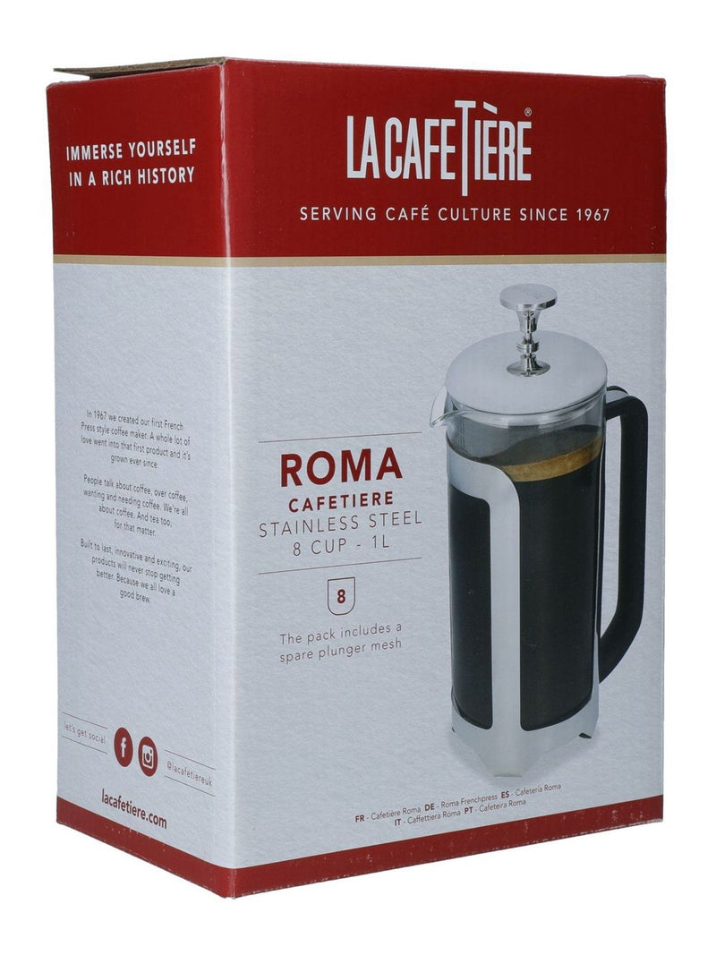 La Cafetiere silver cafetiere 8-cup - British product