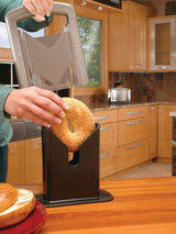 Next Kitchencraft White Bagel Guillotine Slicer- Buy online at McGrocer