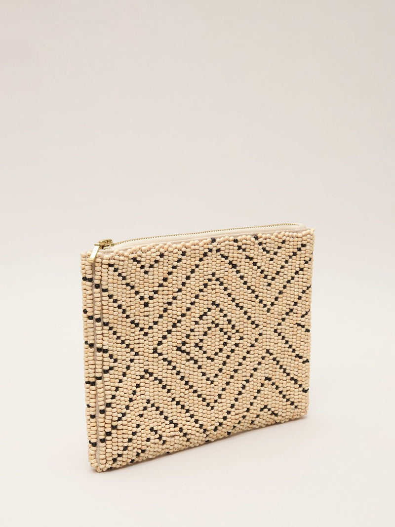 Phase Eight beaded cotton clutch bag - British product