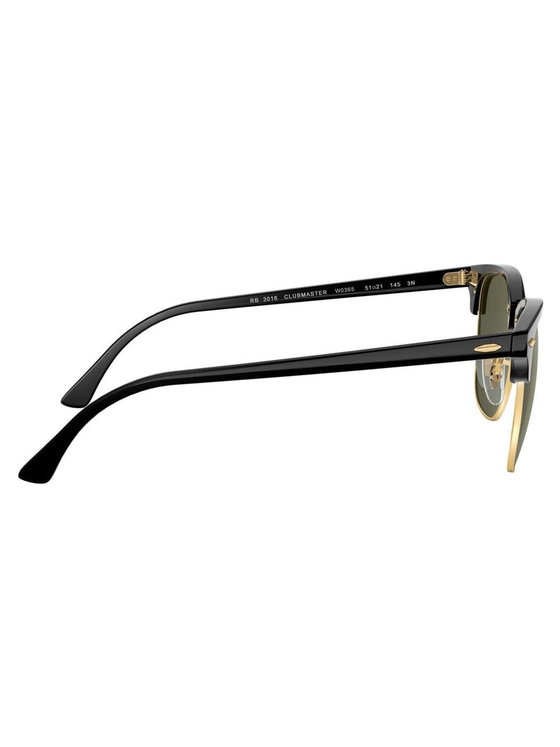 Ray-Ban Clubmaster square sunglasses black gold acetate (British brand)