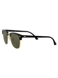 Ray-Ban Clubmaster square sunglasses black gold acetate (British brand)