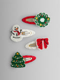 JoJo Maman Bébé glitter bow clips 4-pack, imported from the UK