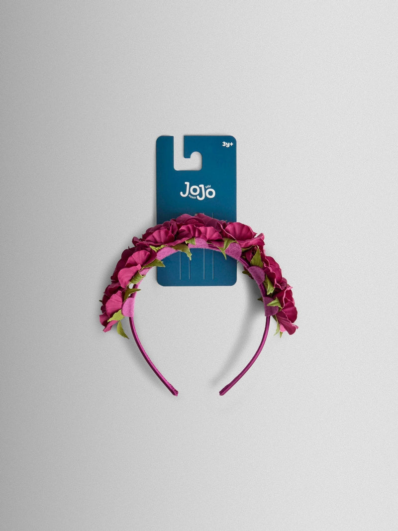JoJo Maman Bébé purple floral alice headband, imported from the UK