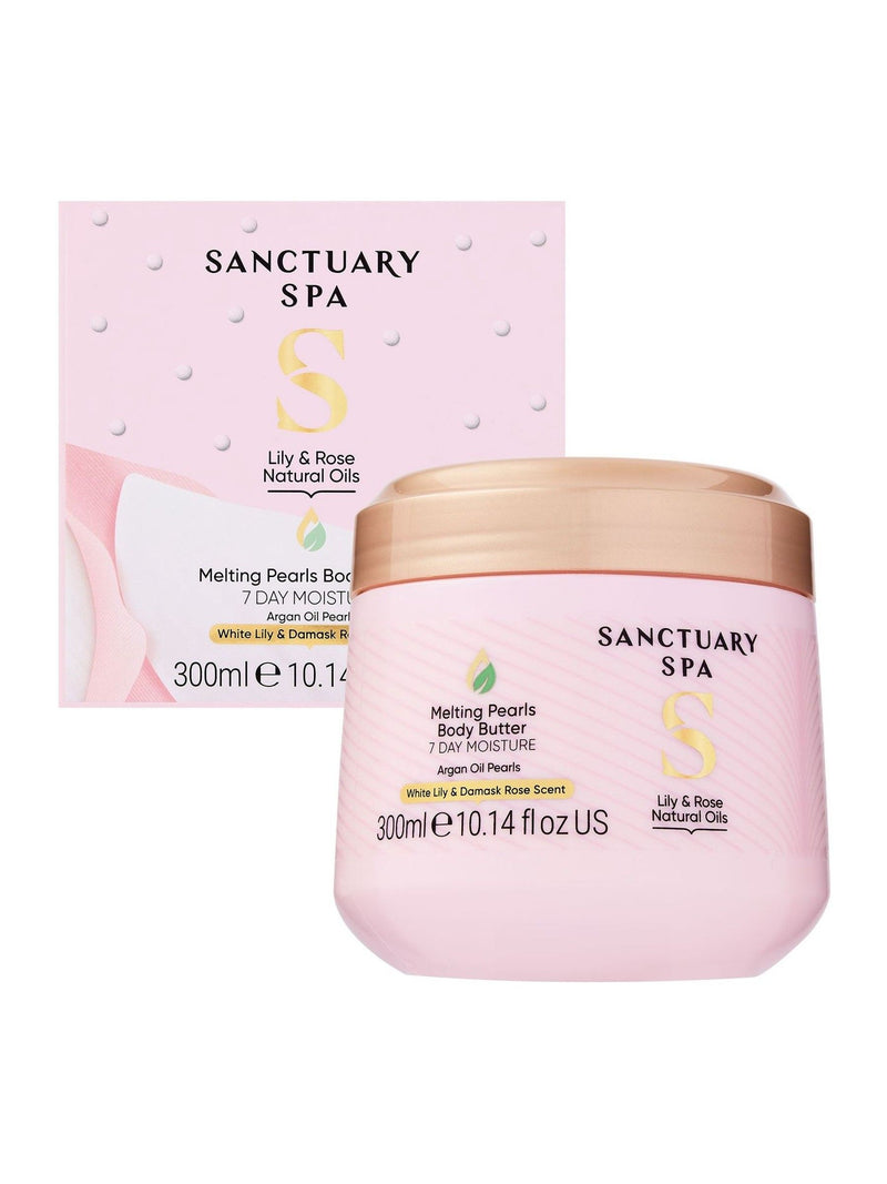 Sanctuary Spa Lily & Rose Natural Oils Melting Pearls body butter 300ml (British brand)