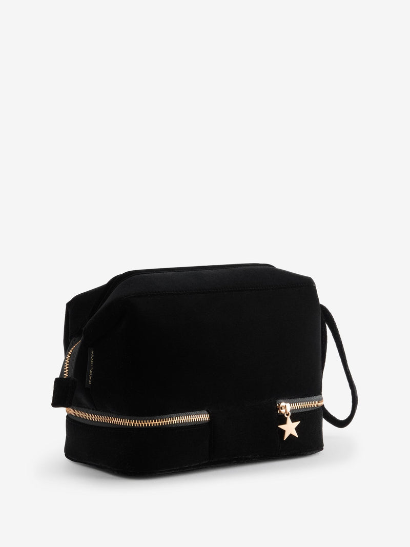 Rockett St George black velvet washbag, UK version