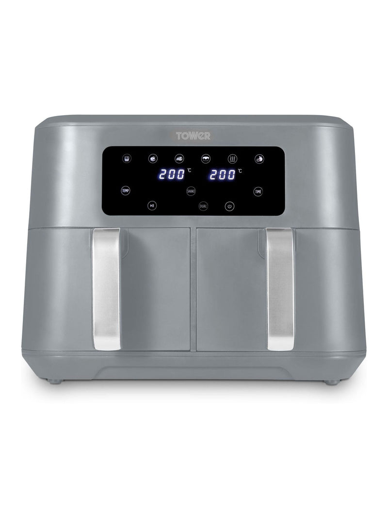 Tower grey Vortx 8.5L dual basket air fryer (British brand)