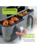 Tower grey Vortx 8.5L dual basket air fryer (British brand)