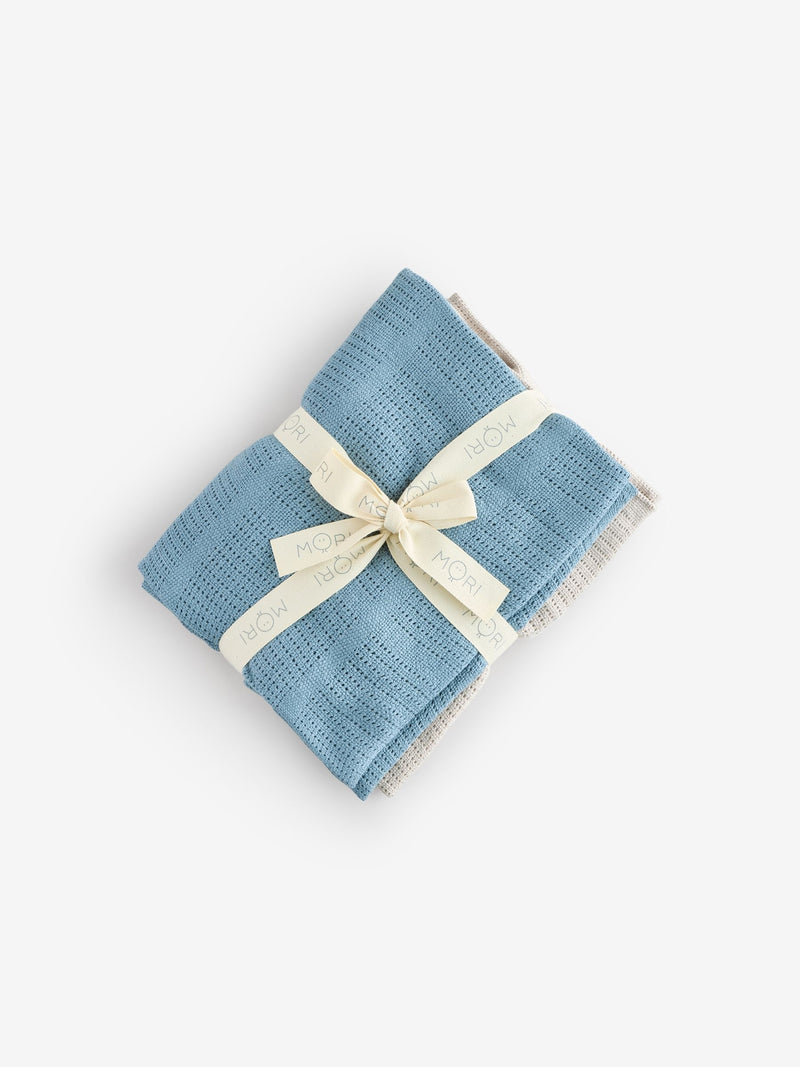 MORI cellular blanket 2 pack 70x100cm (British brand)