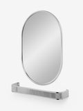 Silver Rib bathroom wall mirror with shelf, 65cm - British product