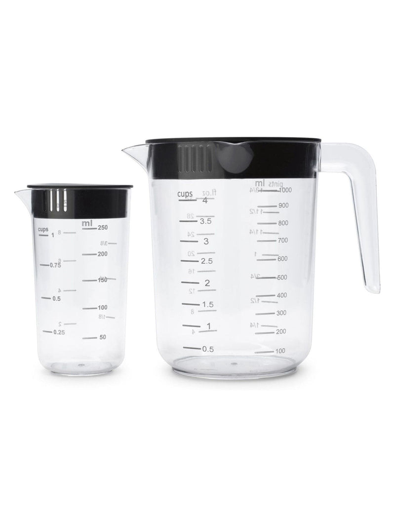 Brabantia transparent measuring jug set 250ml 1000ml, imported from the UK