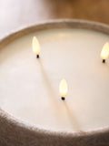 Lydford Cream 3 Wick LED Candle, UK version