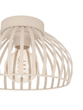 Eglo Mogano 3 caged steel ceiling light sandy - British product