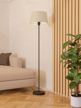 Next Eglo Febres Black Fabric and Steel Traditional Floor Lamp- Buy online at McGrocer