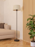 Eglo Febres floor lamp black base white shade, UK version