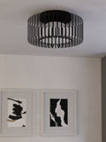 Eglo Black Ginestrone-Z Steel RGB ceiling light (British brand)